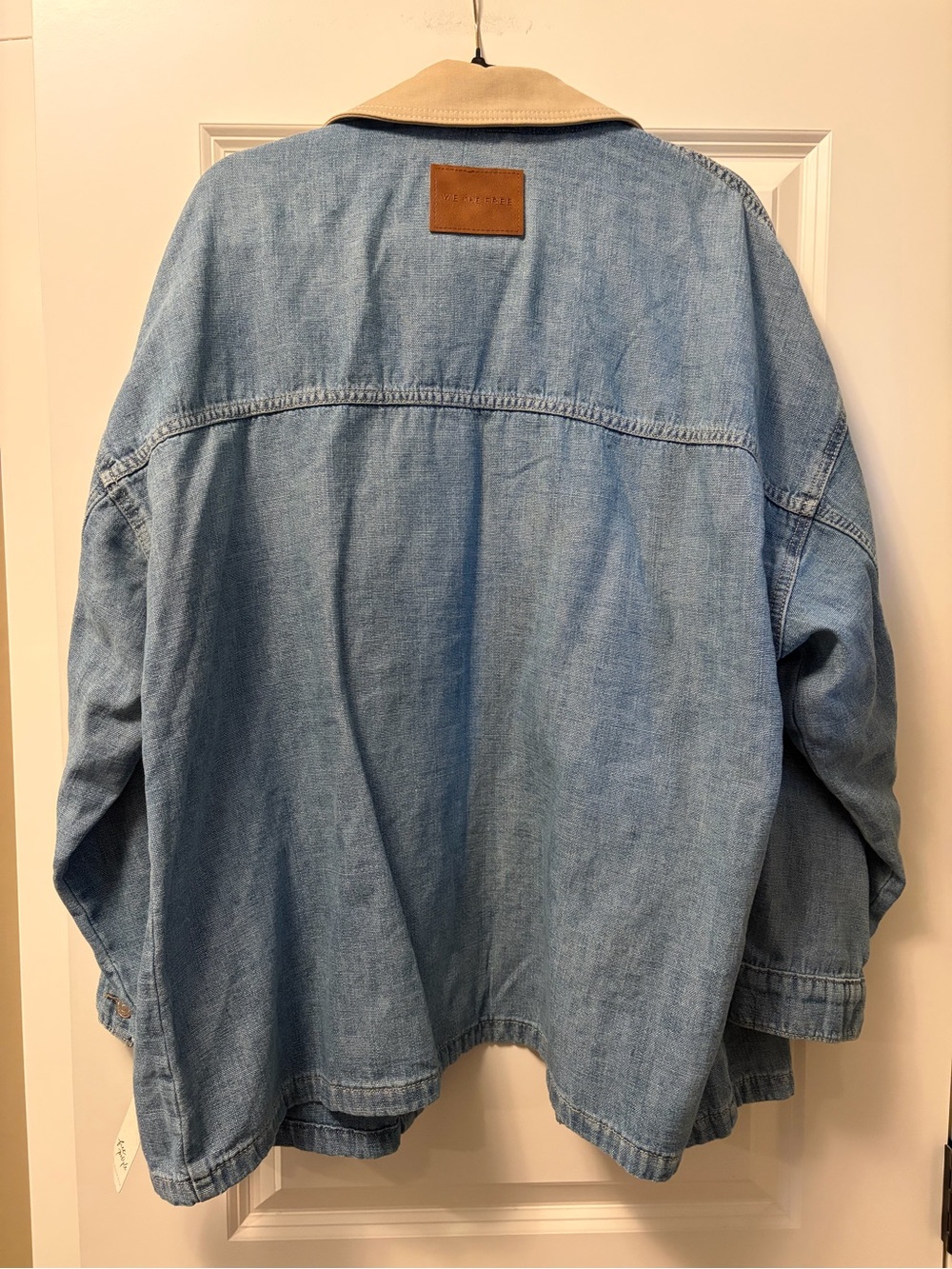 NWT Free People “We The Free” Lemon Denim Jacket size L - Picture 5 of 10